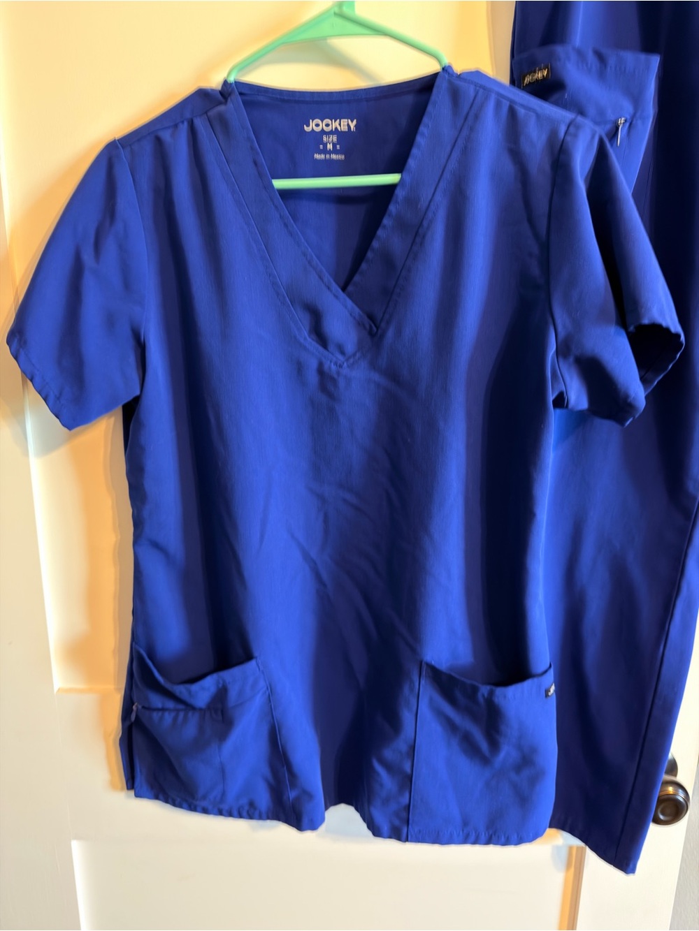 Jockey Navy Blue Women's Scrub-Style Pajama Top and Pants - Picture 2 of 11